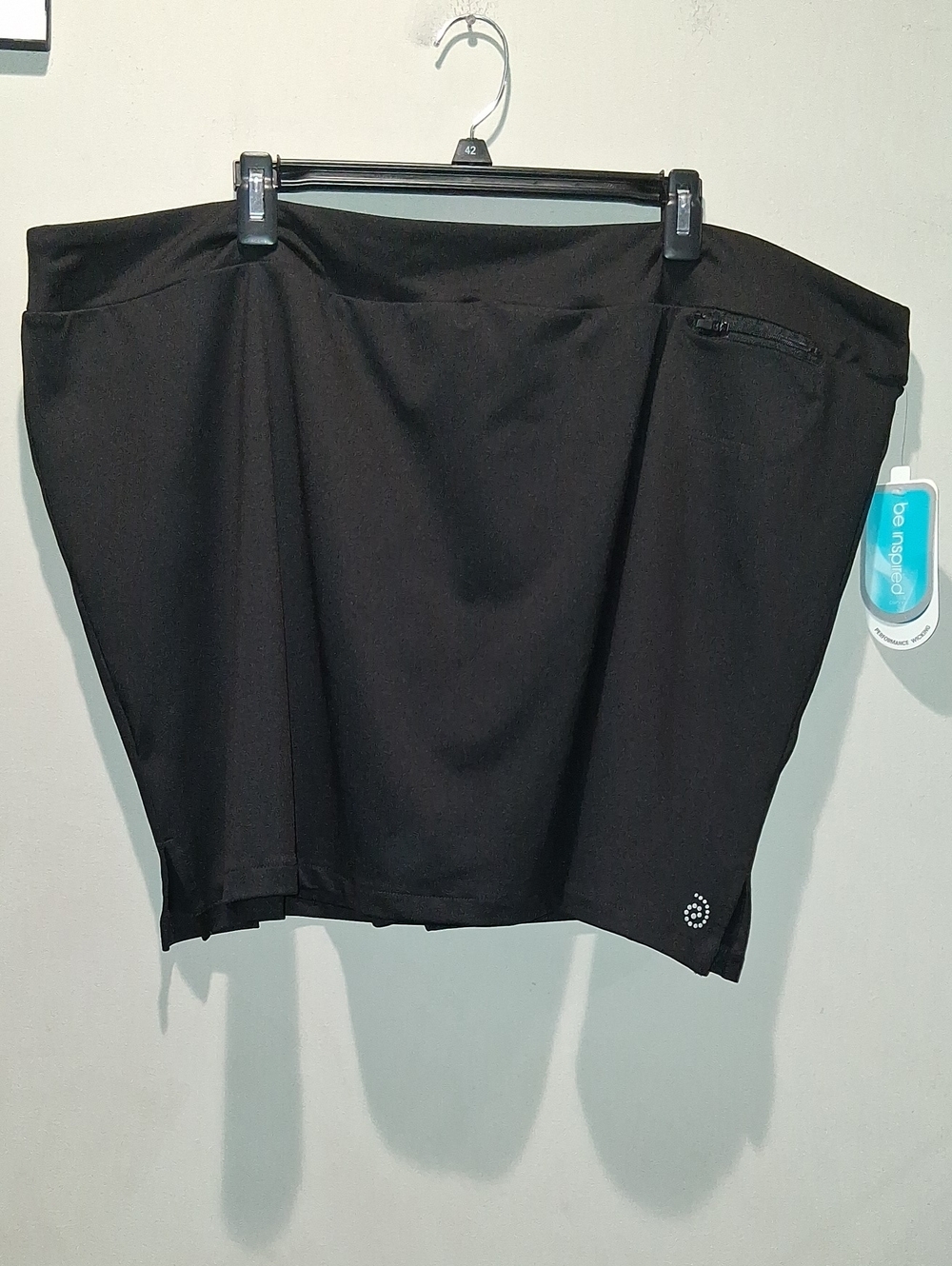 be inspired Black Athletic Skort with Logo